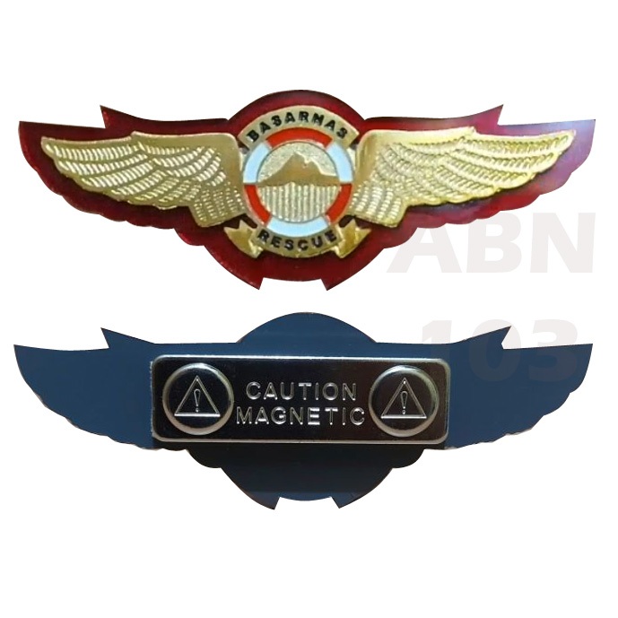 PIN WING BASARNAS//WINGS BASARNAS AKRILIK KUNINGAN MAGNET