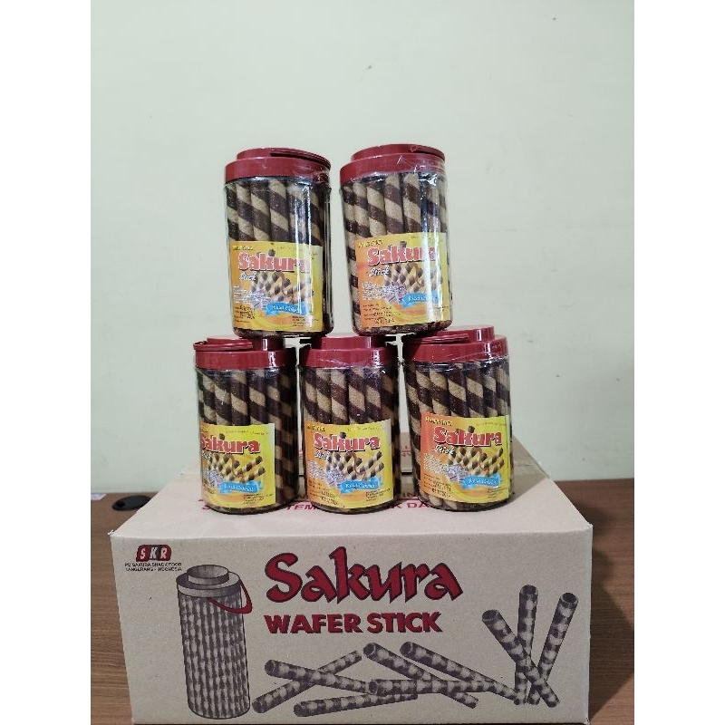Sakura Wafer Stick Toples Sedang // Astor Sakura Toples Sedang (Per Dus/Karton)