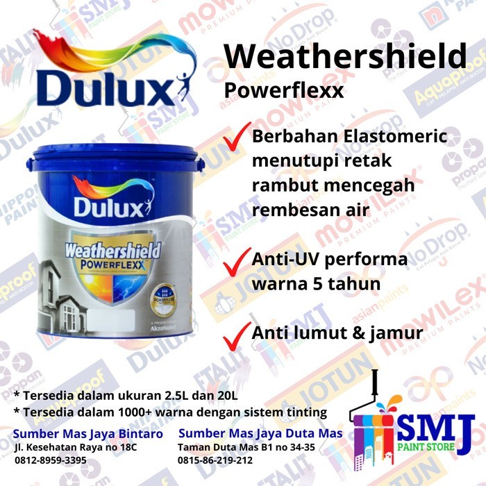 CAT EXTERIOR DULUX WEATHERSHIELD POWERFLEXX NEXT GENT TINTING 2,5 LITER