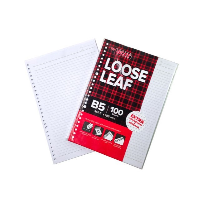 

Loose Leaf Kertas Binder File B5 Bergaris 100 Lembar - Big Boss MURAH