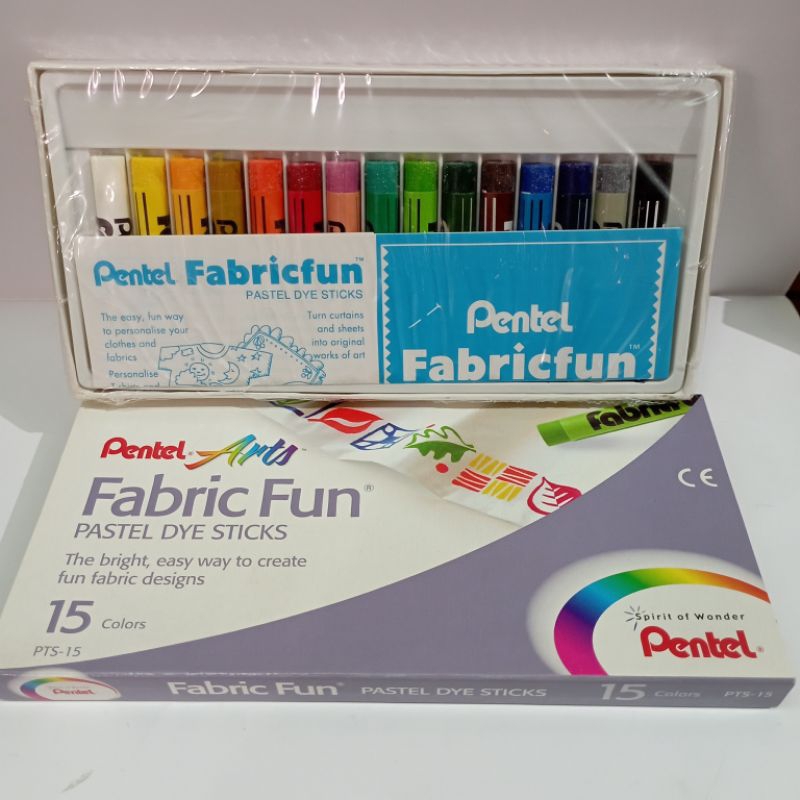 

CRAYON PENTEL ARTS FABRIC FUN 15 warna / pcs