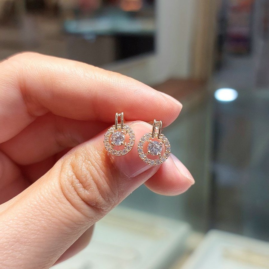 Perhiasan Anting Giwang Tusuk Fashion Wanita Emas 1.51gram 16k 70% (AH101)