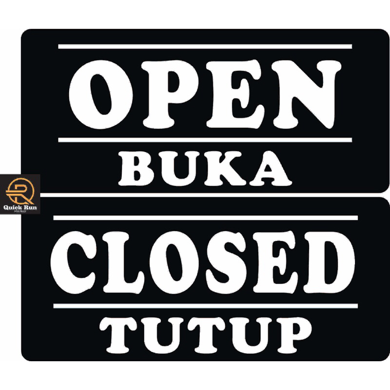 

Signage Open Closed
