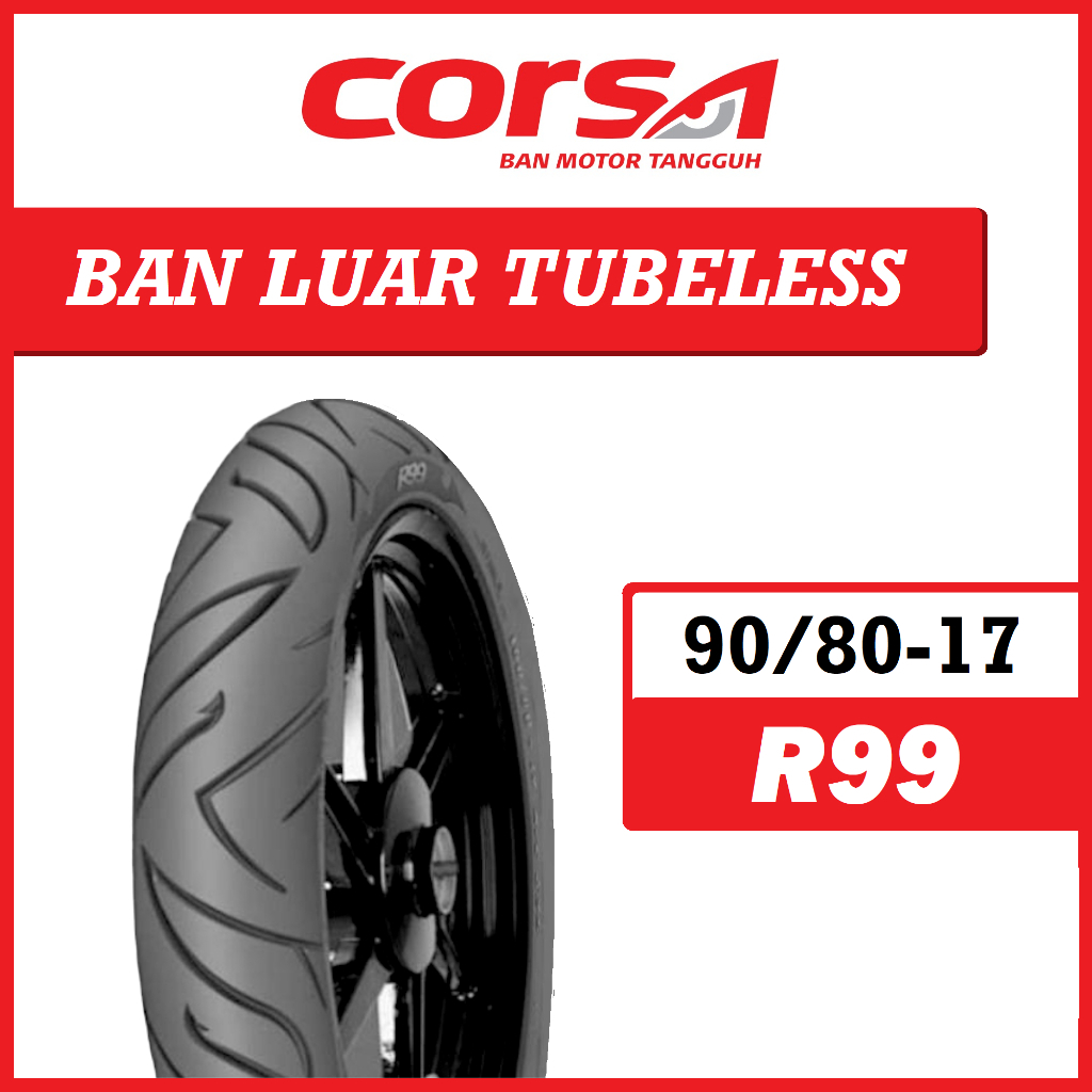 Ban Tubeless 90/80-17 R99 CORSA