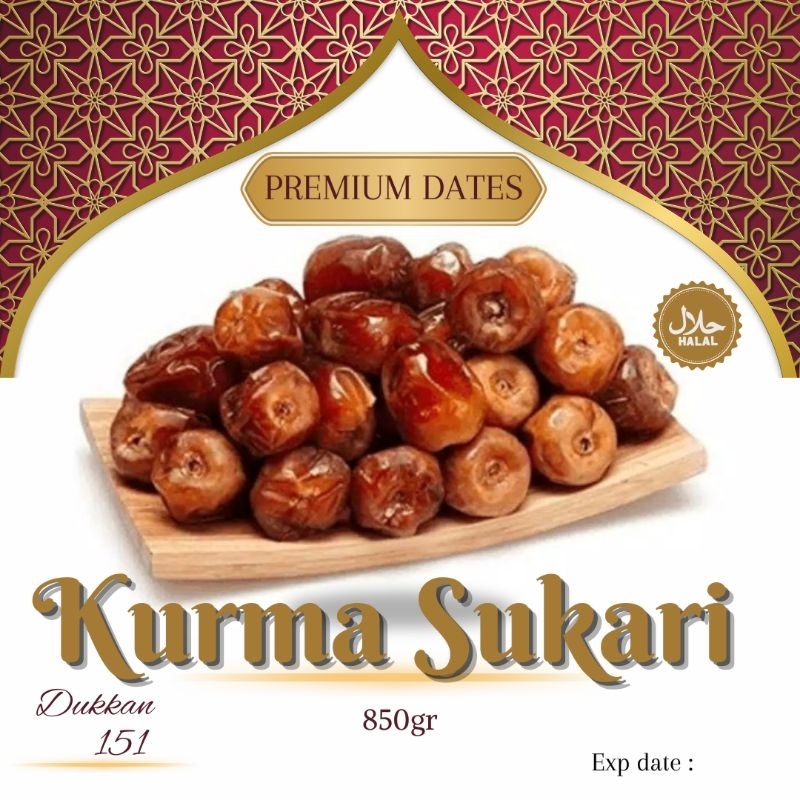 

Kurma Sukari premium basah ember 1kg isi 850grm murah berkualitas