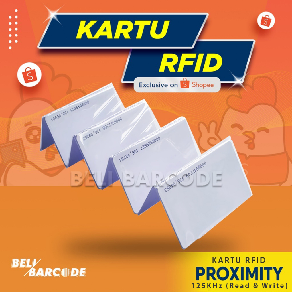 

Kartu Proximity RFID 125khz Writeable Rewriteable CR80 Read Write