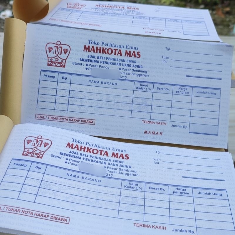 

NOTA TOKO PERHIASAN MAS CUSTOM