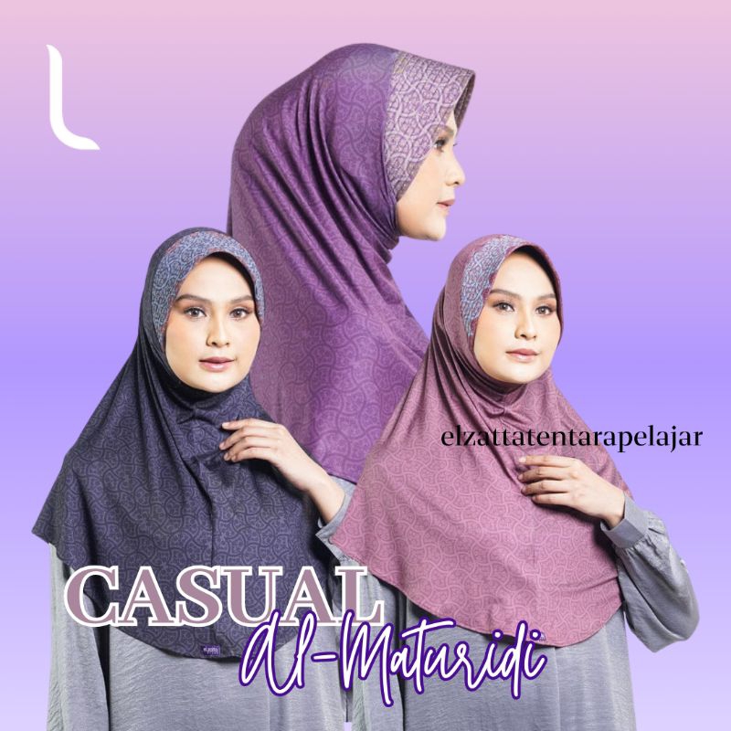 ELZATTA KERUDUNG HIJAB JILBAB INSTAN BERGO ZARIA CASUAL AL-MATURIDI  ELZATA BAHAN SPANDEK BERGO PET 