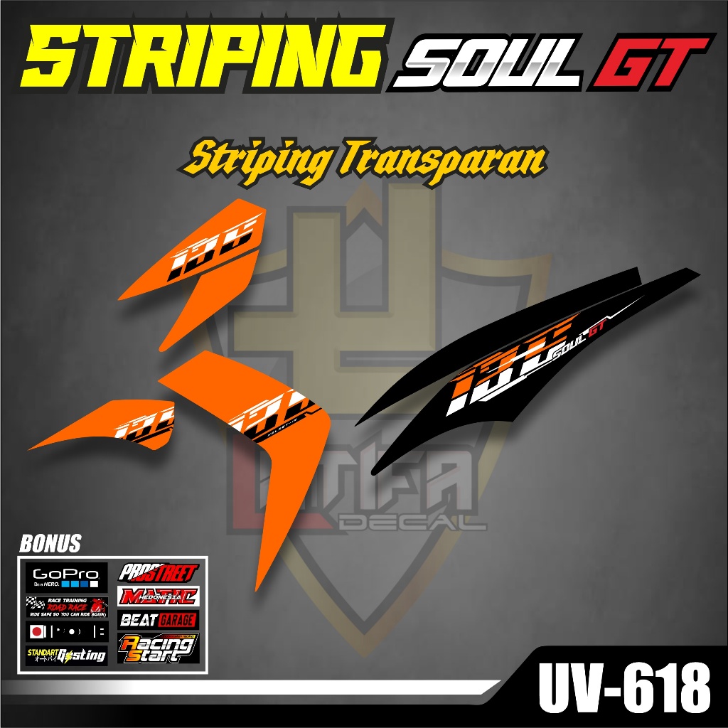 Stiker Transparan Variasi Semifull Mio Soul GT 115 - Striping Variasi Mio Soul GT Motif Vietnam Terlaris