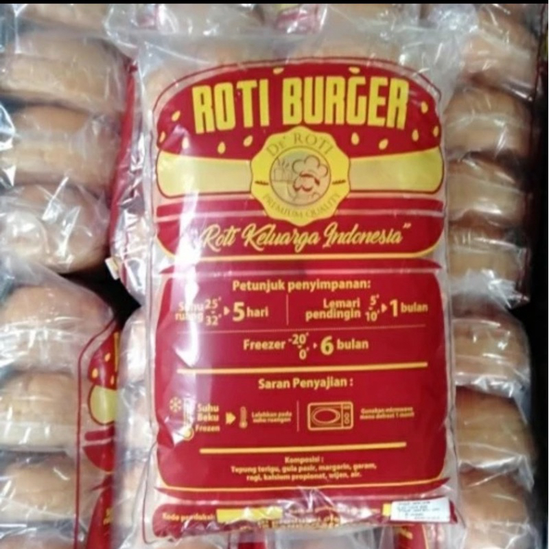 

ROTI BURGER DE’ROTI ISI 10 pcs 1 bungkus