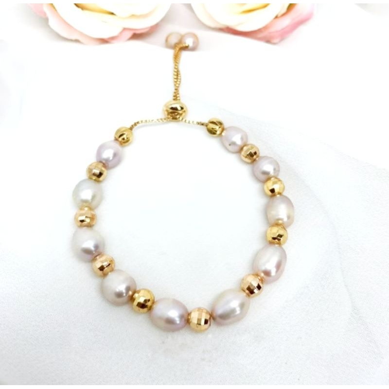 Gelang serut mutiara tawar asli lombok || gelang mutiara