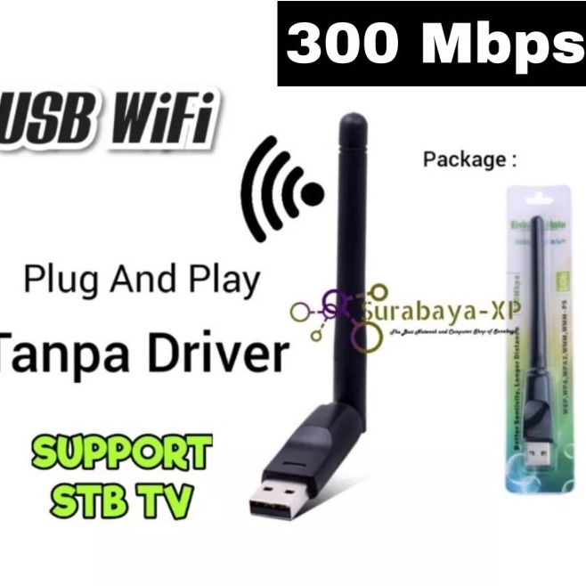 AH USB Wifi Wireless Mini Dongle Untuk STB TV DIGITAL 3Mbps  Antenna