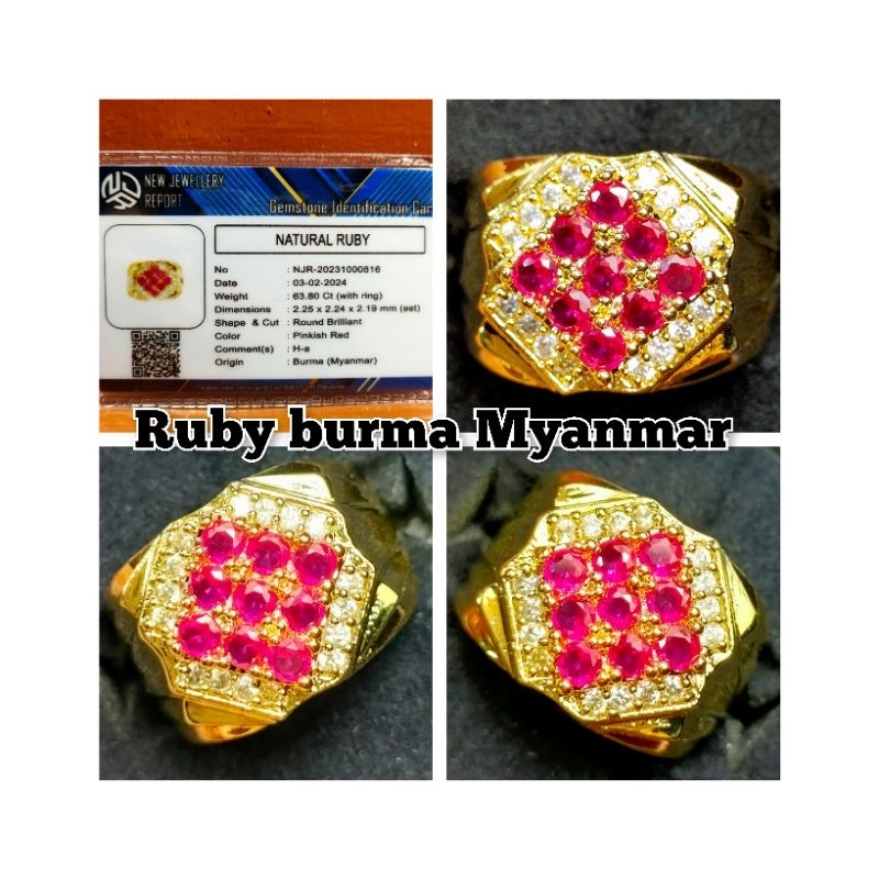 BATU PERMATA RUBY BURMA MYANMAR.