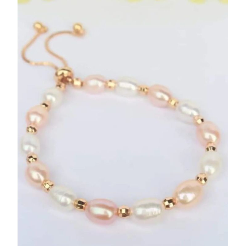 Gelang serut mutiara tawar asli lombok || gelang mutiara