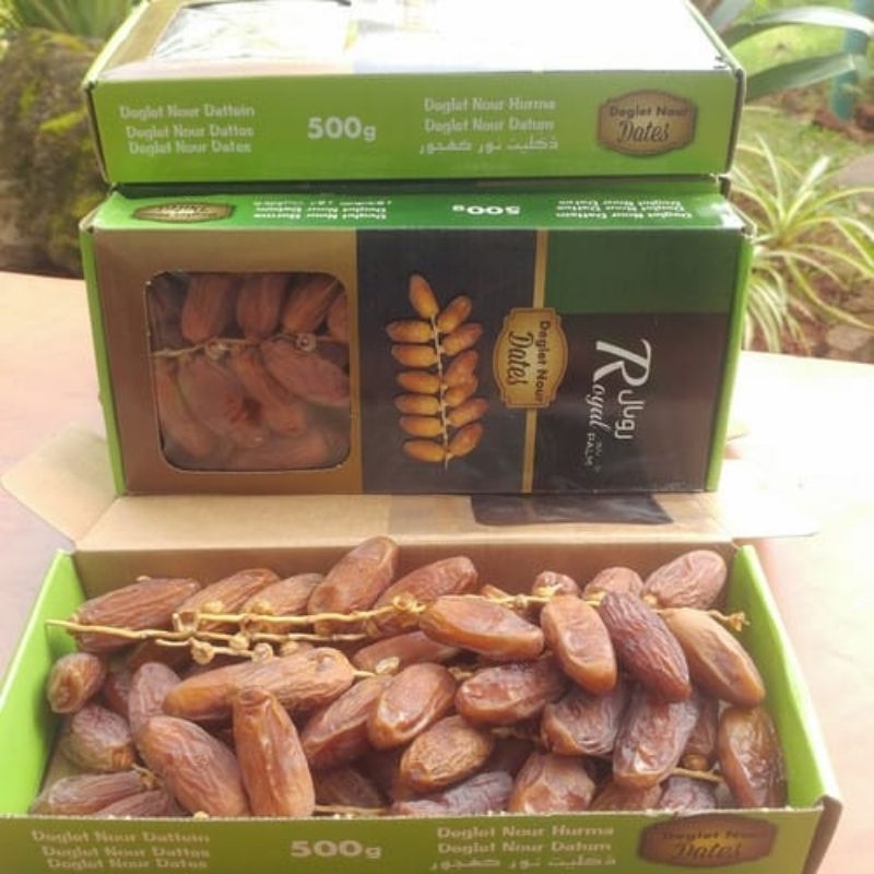 

Kurma Tunisia Tangkai Premium Kemasan Dus 500gr