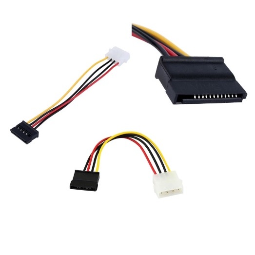 Kabel Power Molex 4 pin Male to Sata 15 pin Female konverter power sata