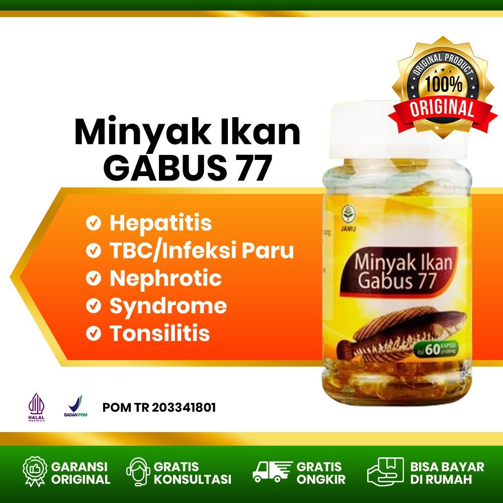 Kapsul Minyak Ikan GABUS 77 ALBUMIN BPOM Isi 60