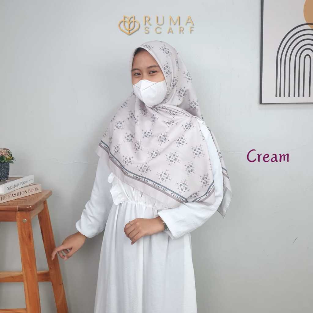 Ruma Scarf - NUHA Series Hijab Segiempat Motif Eksklusif Size 115 x 115