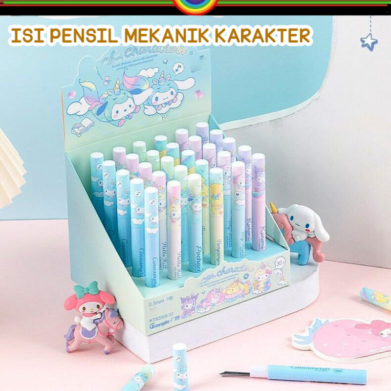 

ISI PENSIL MEKANIK HB 0.5 mm CINNAMOROLL | HELLOKITTY | POCACCO | CINAMORROL | KUROMO | MELODY | KUROMI | PERALATAN TULIS | ALAT TULIS KANTOR | ALAT TULIS SEKOLAH | WPP |