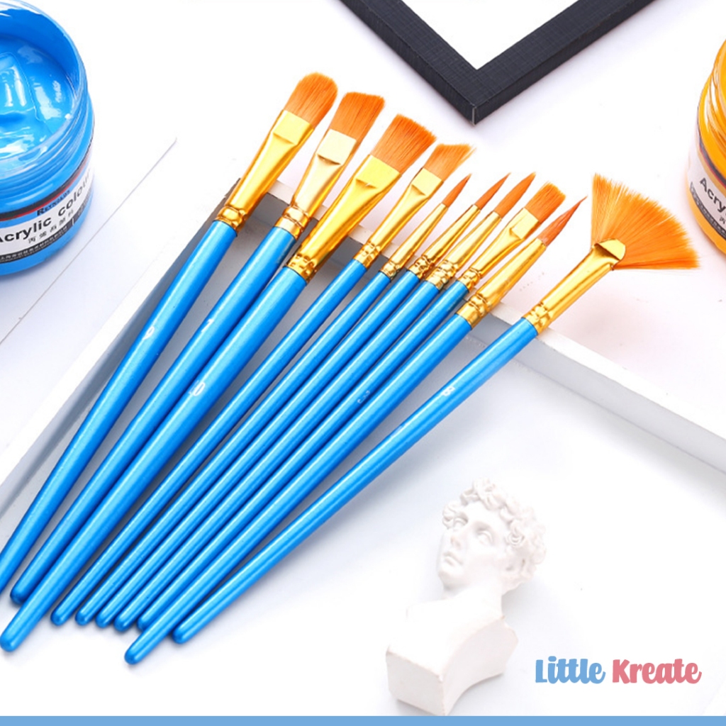 

Brush Set - Kuas nylon - cat air akrilik - kuas gambar lukis cat minyak nilon