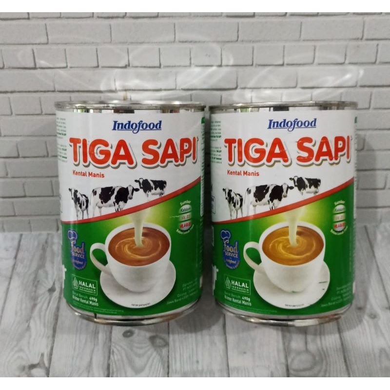 

Susu kentak manis cap tiga sapi kemasan 490 gram