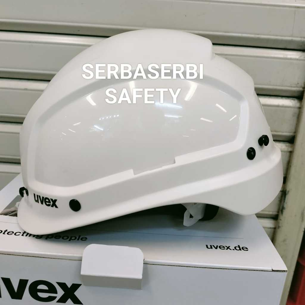 Helm Uvex Pheos Alpine ORIGINAL 9773050  Safety Helmet PLN Safety Helmet Proyek  White Lengkap