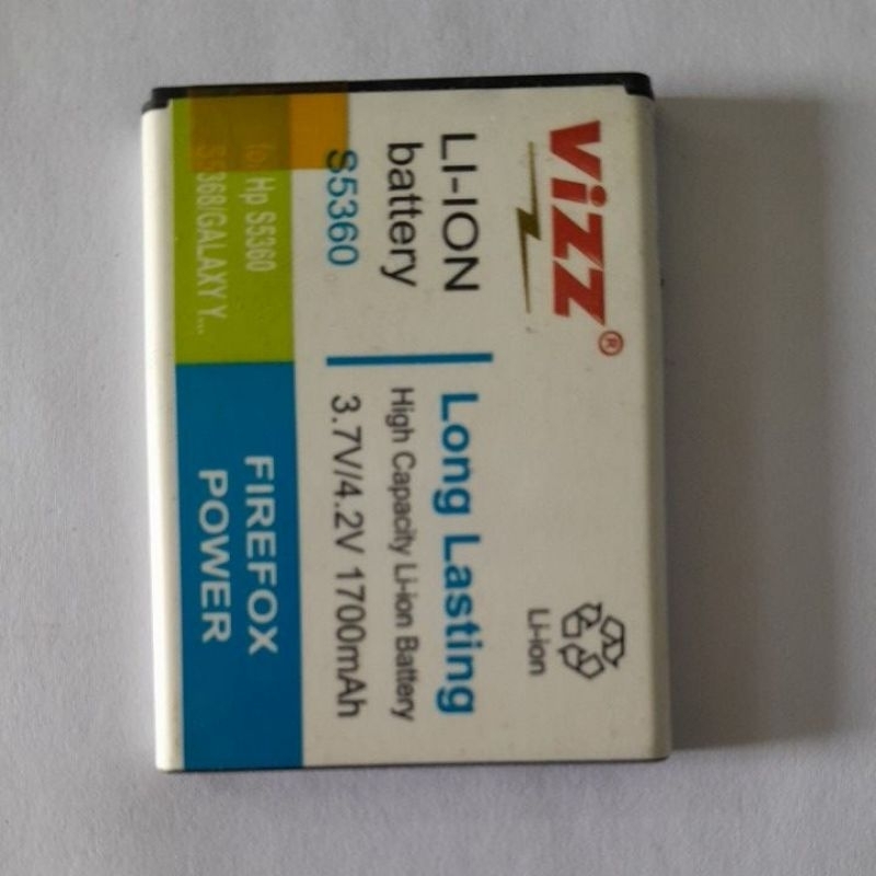 Baterai Vizz Samsung S5360/S5368/Galaxy Young