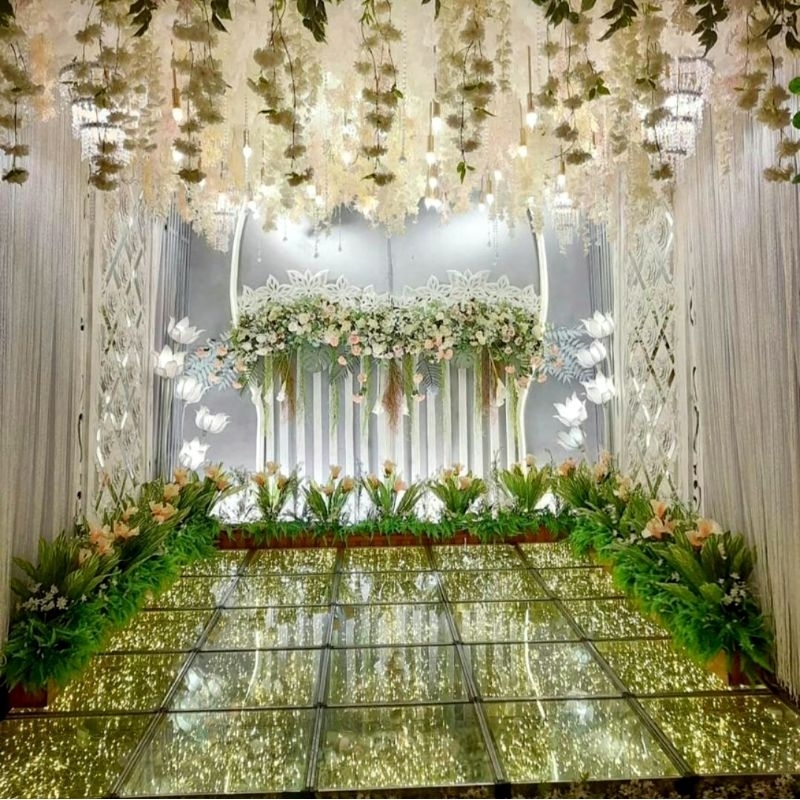 Heaventee.Id Lantai Kaca Led Akrilik Mewah Panggung Pelaminan Wedding / Event / Dekorasi Elegan
