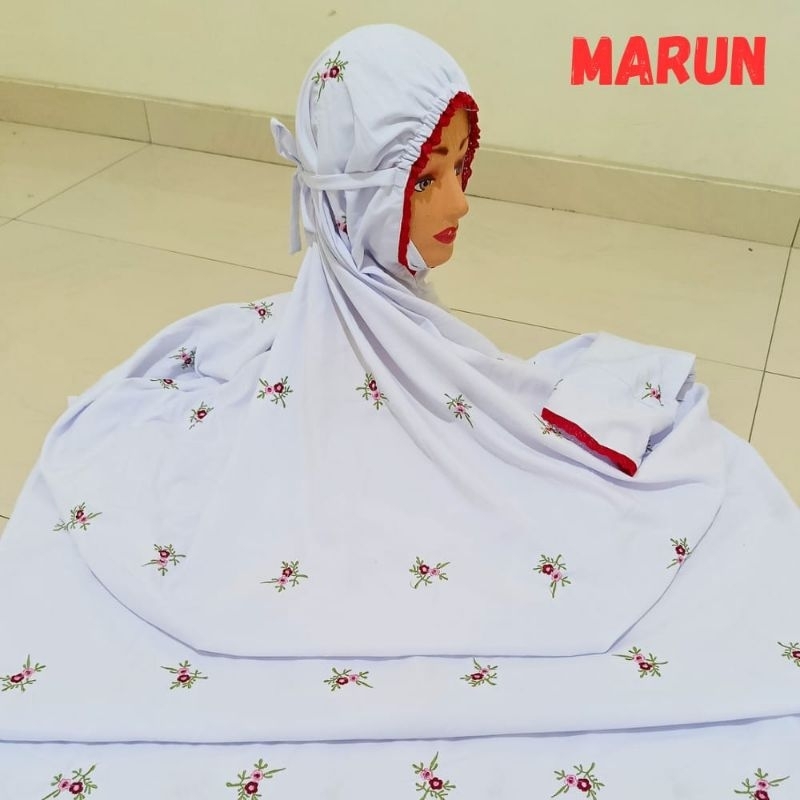 MUKENA TERUSAN BORDIR SERIBU BUNGA MUKENA LAJURAN DEWASA