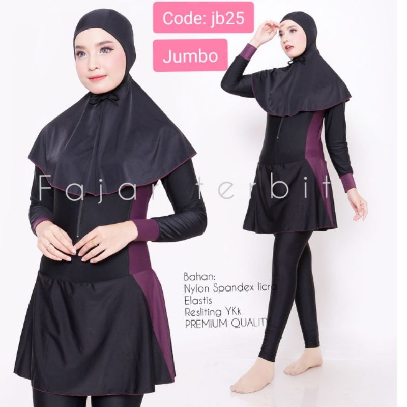 jumbo  Baju renang wanita muslimah jumbo baju renang muslim big size baju renang perempuan jumbo