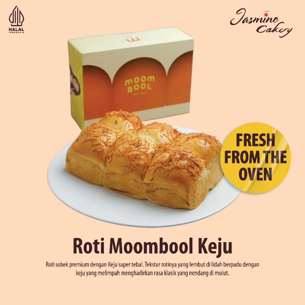 

Roti Moombool Rasa Keju Isi 6 Pcs