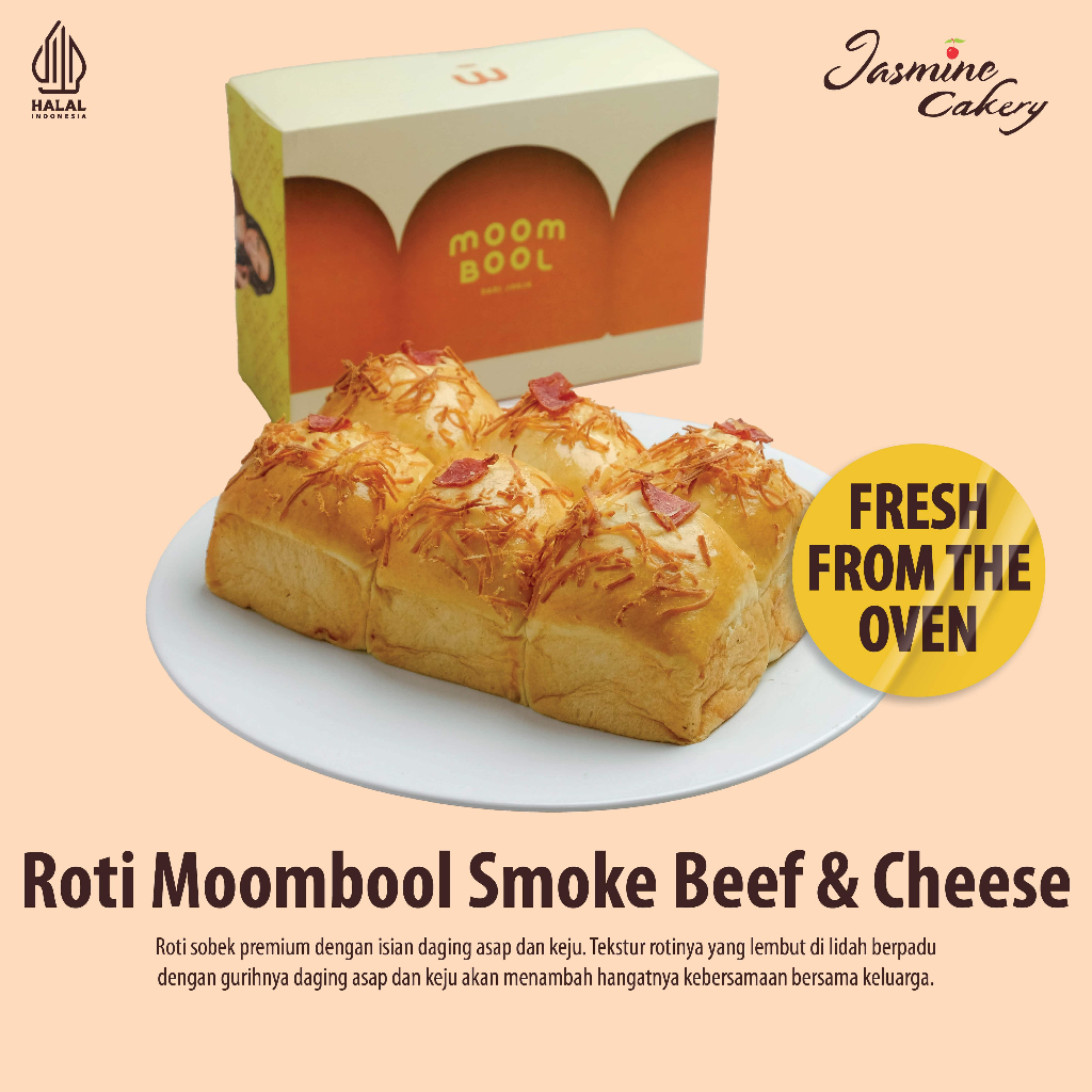 

Roti Moombool Smoke Beef & Cheese Isi 6 Pcs