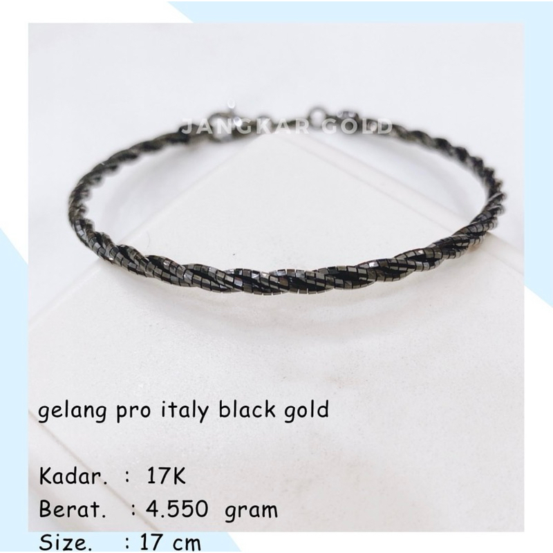 GELANG PRO ITALY BLACK GOLD 17K 4.550GR CHOKER