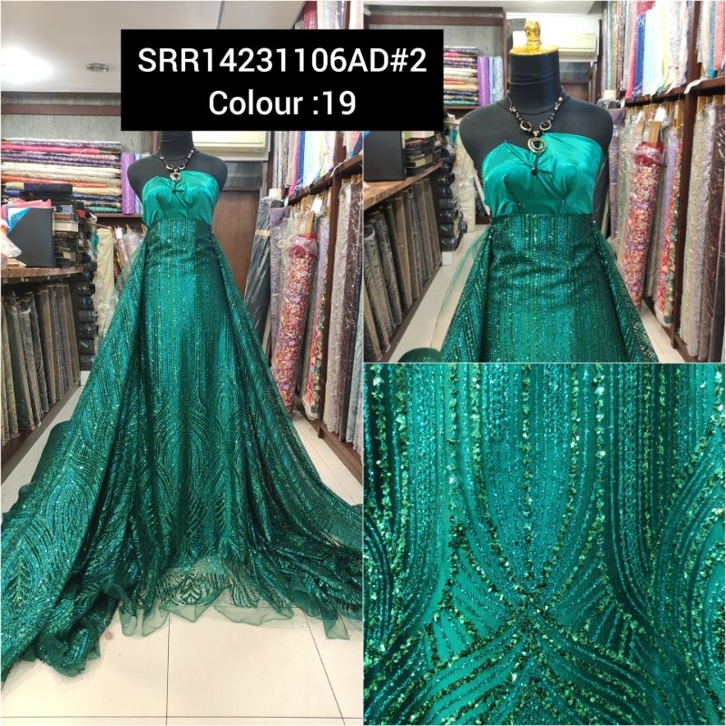 kain Tile Sugar Candy Garis Promo Warna Hijau botol No:19