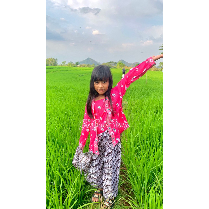 kebaya kutubaru anak - kebaya jumputan anak