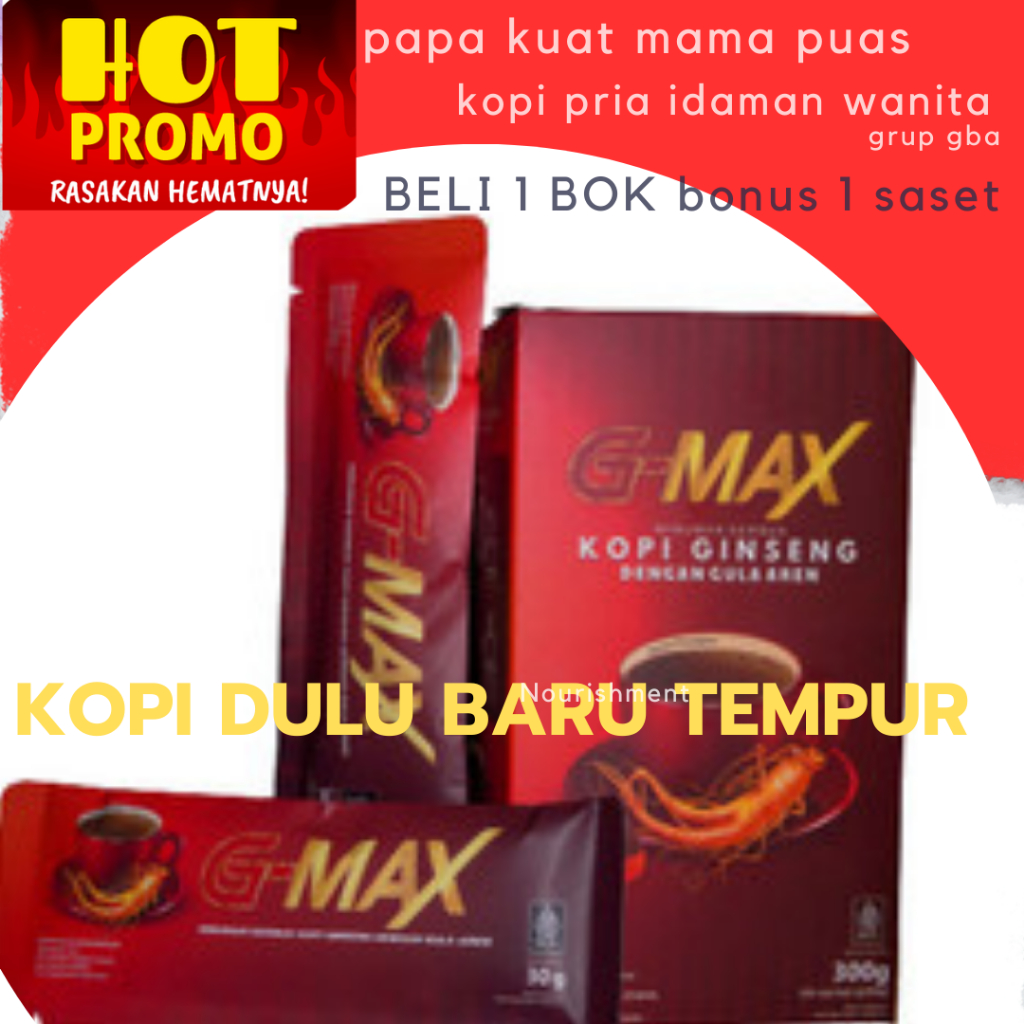 

Kopi Penambah Stamina Pria Dewasa Kopi G-max 100% original tanpa efek samping Aman Sudah BPOM terlaris Kopi Rube Kopi Multivitamin Original BPOM