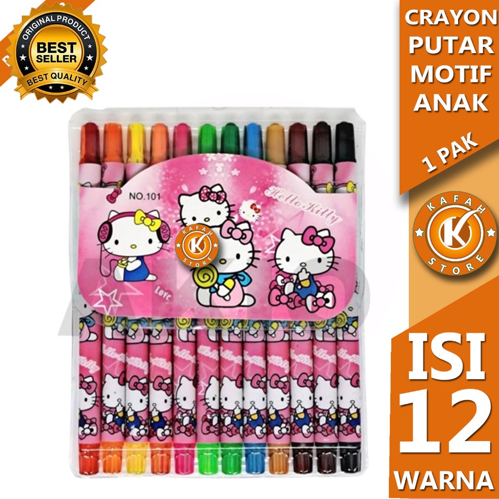

KRAYON PUTAR PANJANG MOTIF CEWEK COWOK 1 PAK ISI 12 PCS kafah store