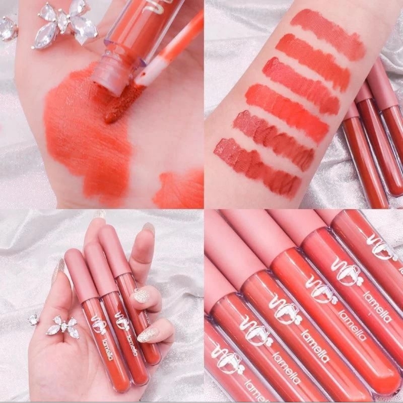 Lamelia Lipstik Matte isi 6 lipstik glaze