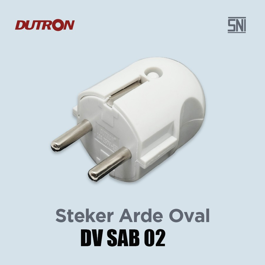 DUTRON DV SAB 02 Steker Arde Oval / Colokan Listrik Pin Kuningan SNI