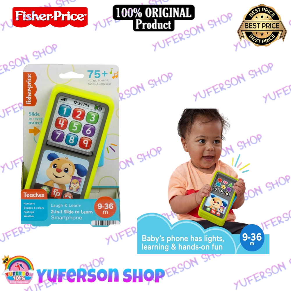 Fisher Price Laugh Learn Baby Toddler Slide to Learn Smartphone HLY61