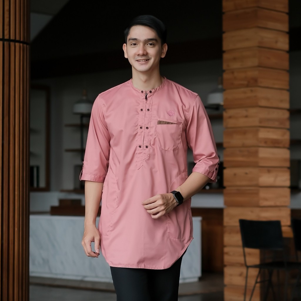 Baju Koko Pria Model Zipper Sanghay Kurta Pakistan Muslim Dewasa Premium Progress Koko pria 2024