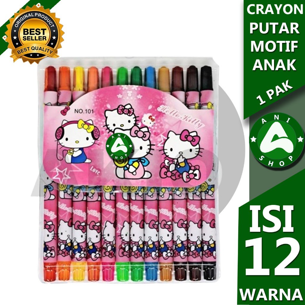 

KRAYON PUTAR PANJANG MOTIF CEWEK COWOK 1 PAK ISI 12 PCS ani shopp