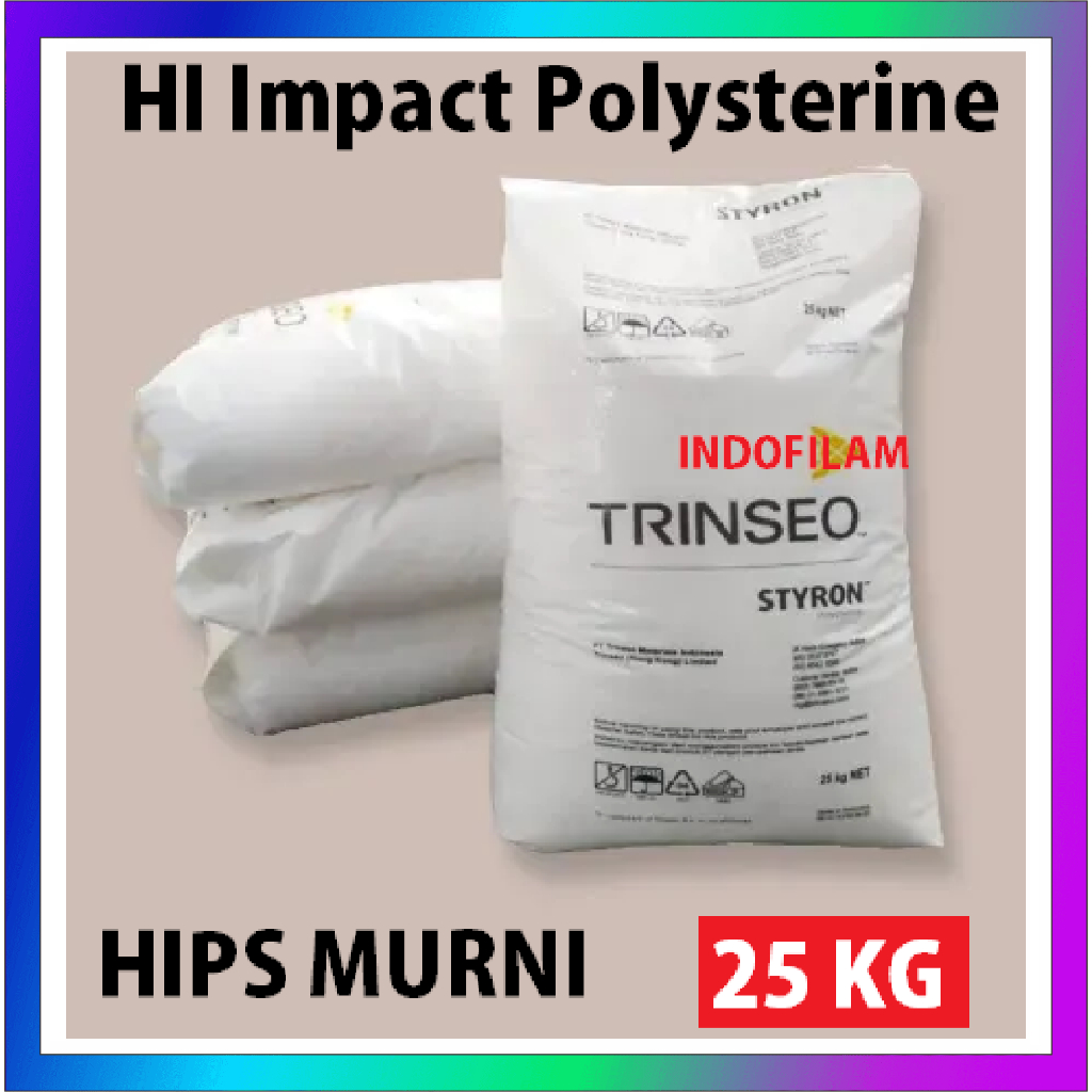 BIJI PLASTIK HI PS HIPS 1 ZAK 25 KG KARUNG HIGH Impact Polysterine POLYSTYRENE NATURAL TRANSPARANT B