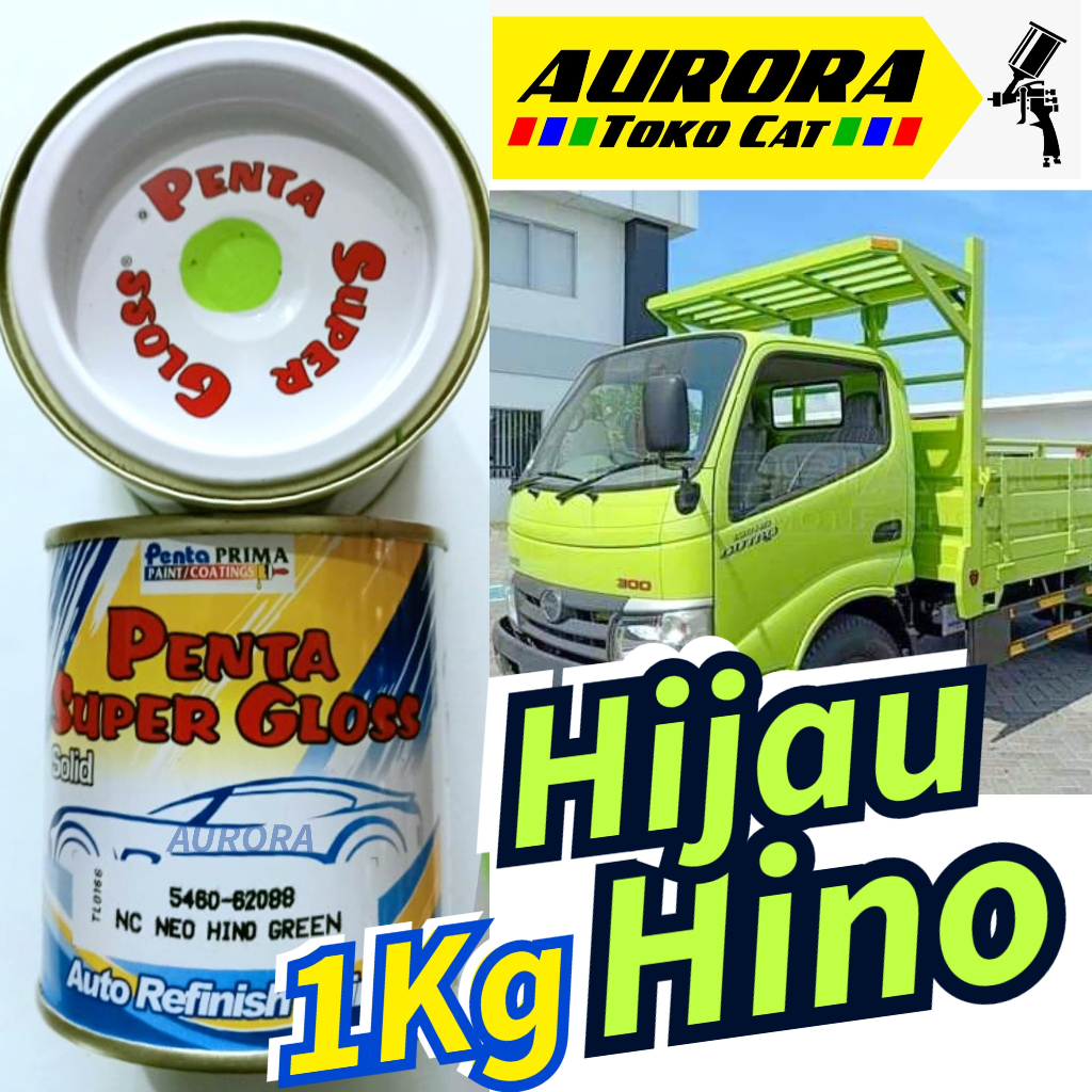 Cat Hino Green Penta Super Gloss 1liter Truk Hino Green Ijo Muda Solid