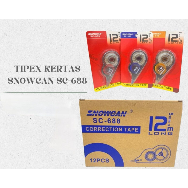 

Grosir 1lsn Correction tape SC 688 tipe x kertas tipe ex