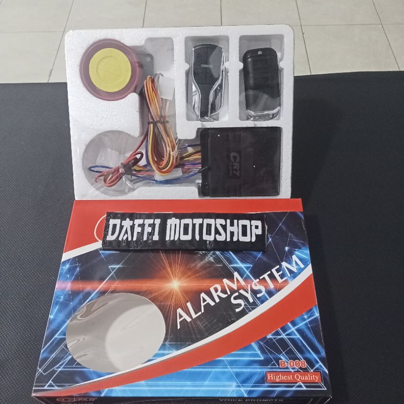 ALARM MOTOR CR7 REMOT STARTER CR7 ALARM ANTI MALING CR7 ALARM SYSTEM KEYLESS STARTER REMOTE MOTOR CR