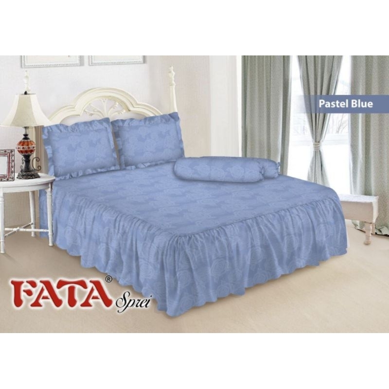 Sprei Rumbai FATA Polos Embos Uk King180x200 Pastel Blue