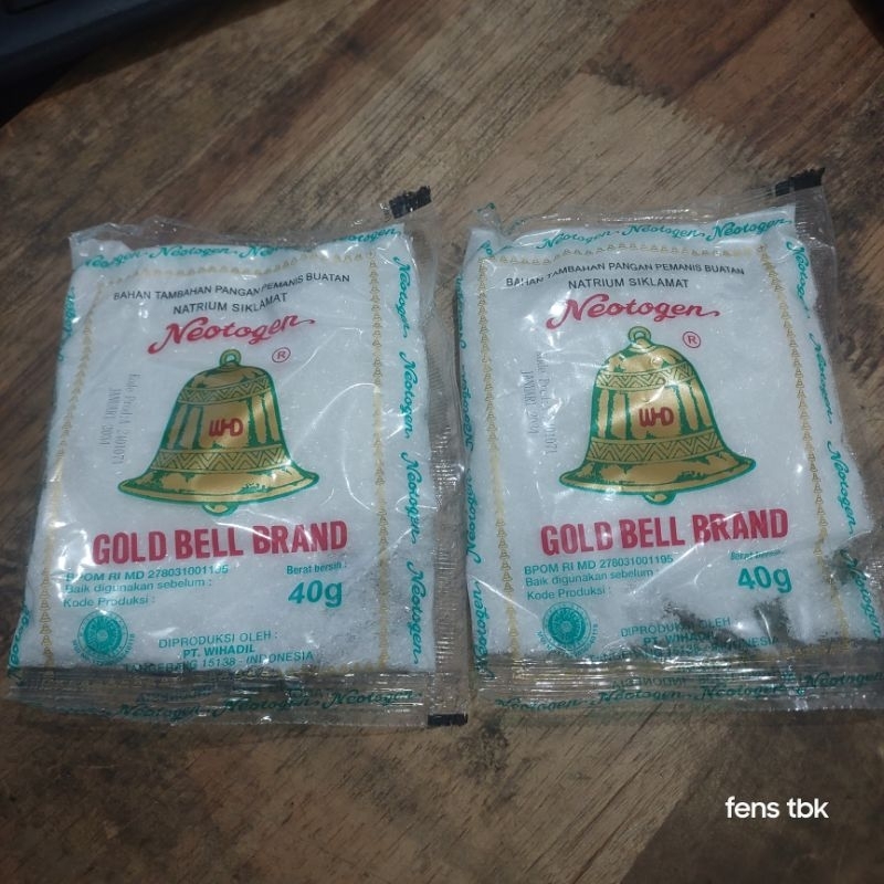 

PEMANIS BUATAN GOLD BELL BRAND 40 GR