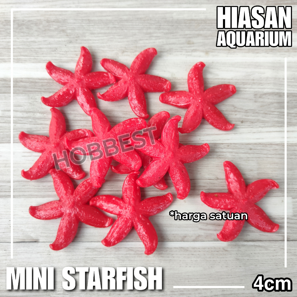 Hiasan Aquarium MINI STARFISH - Miniatur Bintang Laut Kecil Ornament Pajangan Fish Tank Diorama Aqua