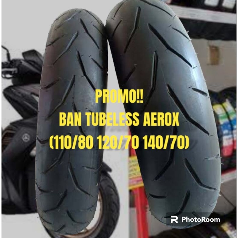 PROMO COD Sepasang Ban Second AEROX Depan Belakang 110/80 & 140/70 Ring 14 Tubeless